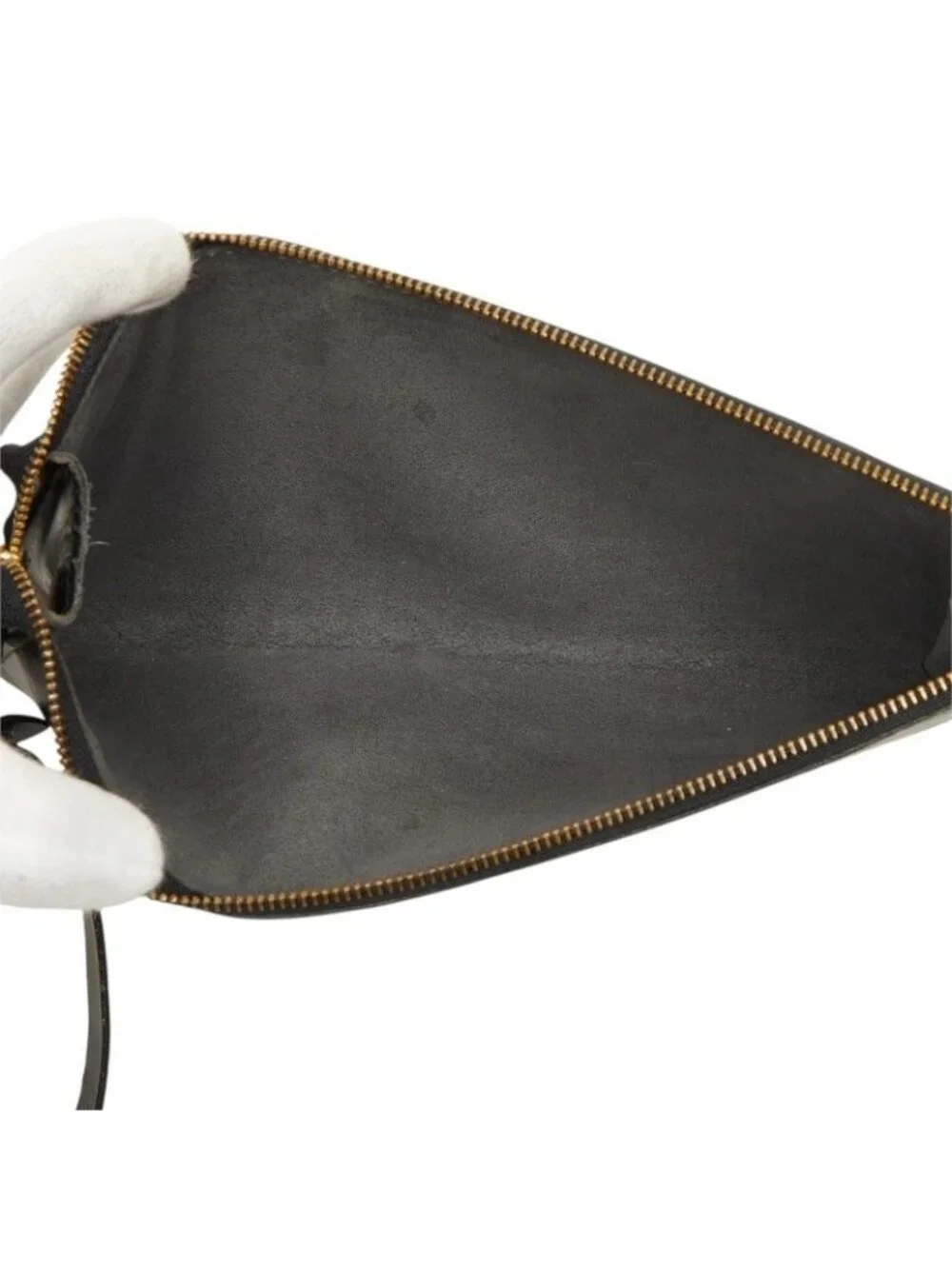 Louis Vuitton Epi Pochette Accessoires Pouch Handbag Noir Black Leather